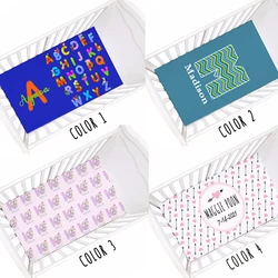 LVYZIHO – drap de berceau personnalisé avec nom, cadeau pour bébé, 28x52 pouces, élastique 