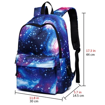 

Women Backpacks Usb Charging Canvas Backpack School Bags for Teenagers Boy Girls Large Capacity Travel Backpack Men Backpack Blu