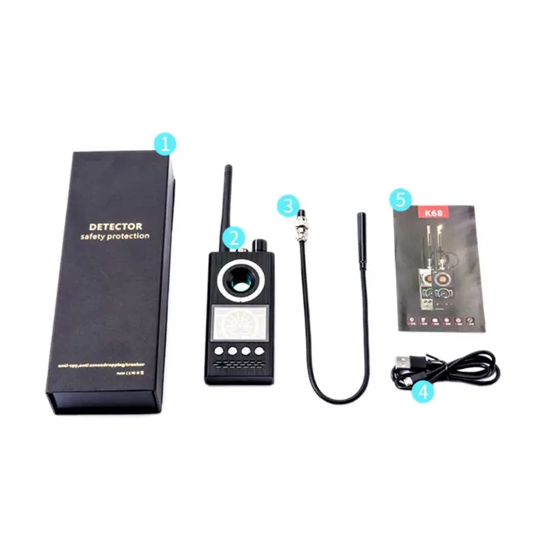 Anti Spy RF Detector Hidden Camera Finder Bug GPS Wireless Signal Alarm Scanner