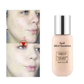 

Youth Velvet Foundation Concealer Lasting Waterproof Base Breathable Moisturizing Up Matte Whitening Concealer Breathable M T0W0