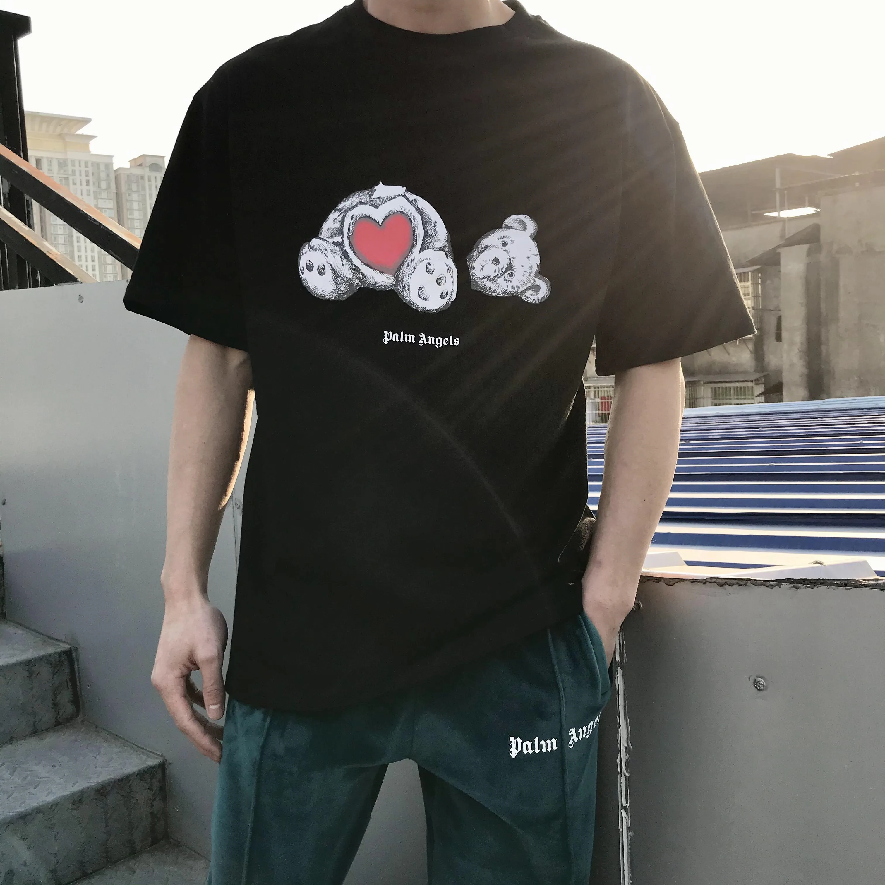 Palm Angels Love Skull Head Broken Bear 