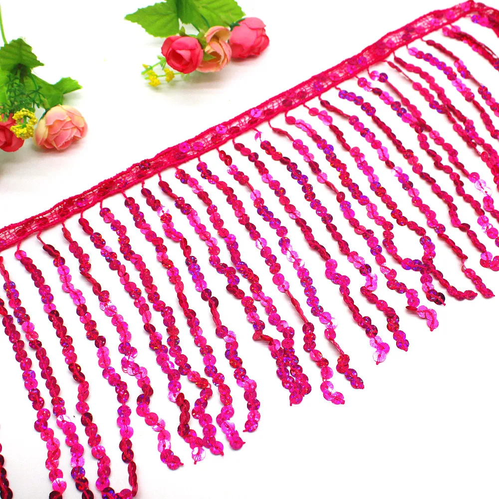 1 Yard Latin Fringe Sequined Fringes For Latin Costumes Dress Laser