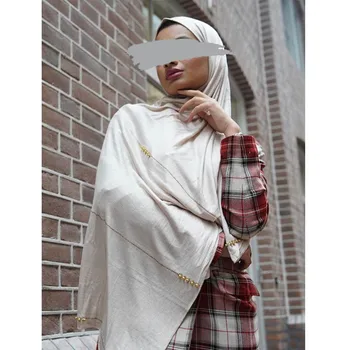 

D31 2020 new muslim fashion Cotton Jersey Hijab Muslim Women Headscarf Wrap Scarf Islamic Turban Head Shawls