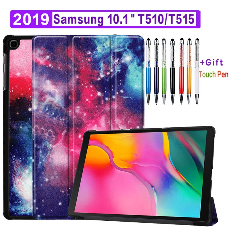 Модный чехол для планшета Samsung Tab A 10 1 дюймов 2019 SM T510 T515 Тонкий с откидной крышкой