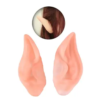 

1 Pair Latex Fairy Pixie Elf Ears Cosplay Accessories Halloween Party Soft Pointed Prosthetic Ear Hobbit Pixie Ear
