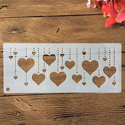 32*10cm Love Heart Pendants DIY Craft Layering Stencils Painting Scrapbooking Stamping Embossing Album Paper Card Template