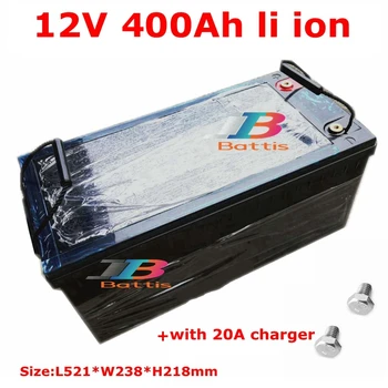 

Waterproof 12V 400AH lithium ion 12v 400ah for Solar energy camping Electric car golf cart EV UPS + 20A Charger