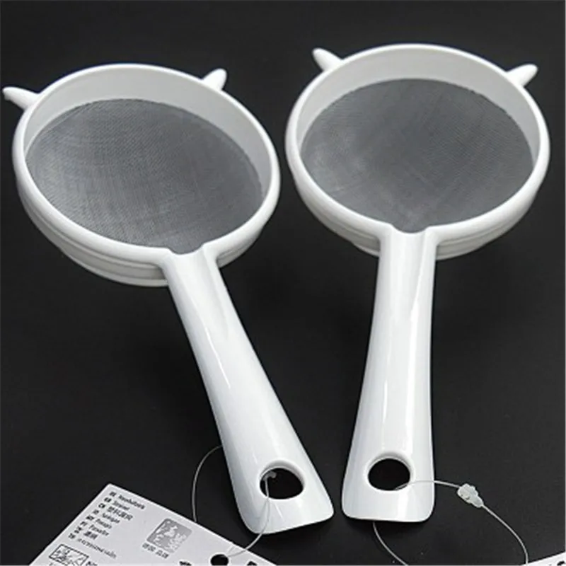 1Pc Reusable Kitchen Handheld Plastic Screen Mesh Tea Leaf Strainer