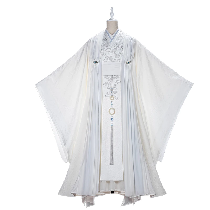 Najtaniej Uwowo nieoszlifowany serial telewizyjny Lan Wangji przebranie na karnawał Mo Dao Zu Shi oryginalny kostium Lan Zhan z akcesoriami