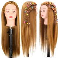 Tête de poupée pour coiffeurs 65cm cheveux synthétiques Mannequin tête coiffures femme Mannequin coiffure coiffure formation tête 3