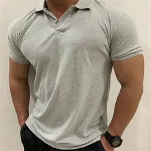 Мужская рубашка поло, брендовая одежда, летняя мужская рубашка с коротким рукавом, черная хлопковая рубашка, Мужская рубашка поло размера плюс