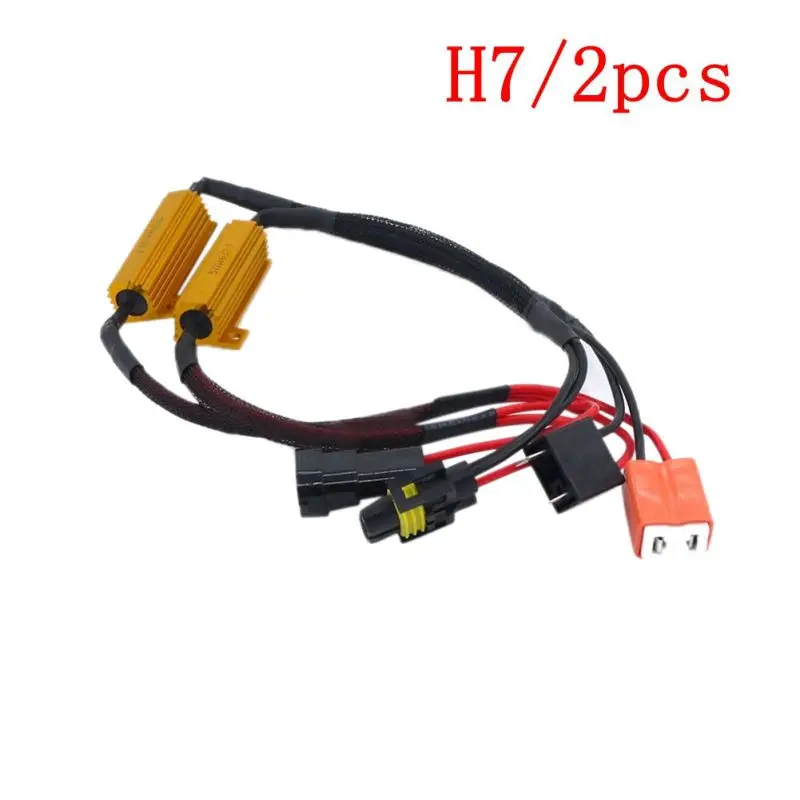 

ONEWELL 2Pcs 50W H7/9006/HB4 Headlight Load Resistor LED Canbus Car Fog Lamps Decoder Error Warning Resistance