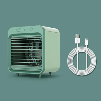 

New Portable Mini Air Cooler Quiet Rechargeable Desktop Air Conditioner Humidifier Mini Fan Water Tank for Home Office Dorm