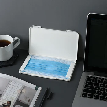 

Disposable Mask Case Face Mask Organizer Portable Dustproof Mask Storage Box for Travel Household Temporary Clip Mask Box