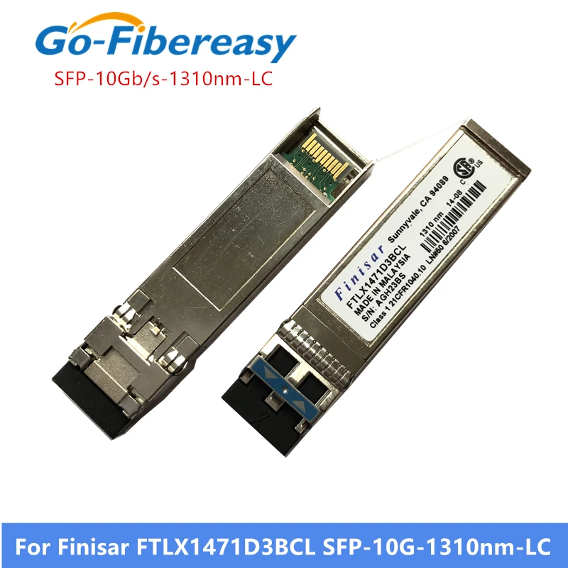 SFP 10 Гбит/с оптические модули Finisar FTLX1471D3BCL SFP волоконные модули одномодового волокна 1310nm 10 км LC SFP оптический модуль