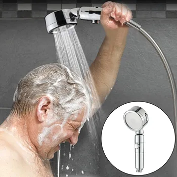 

Winter 2020 Shower Head 3 Mode 360 Degree Rotating Adjustable Pressure Stop Button Dropshipping Accessories tool decoration supp
