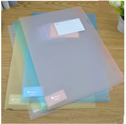 

5pcs A4 single clip candy color two page file sleeve, L type folder, , file bag, office supplies