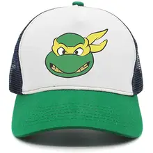 Регулируемая Солнцезащитная шляпа мультфильм-ниндзя-Черепаха-лицо-сетка бейсболка для мужчин