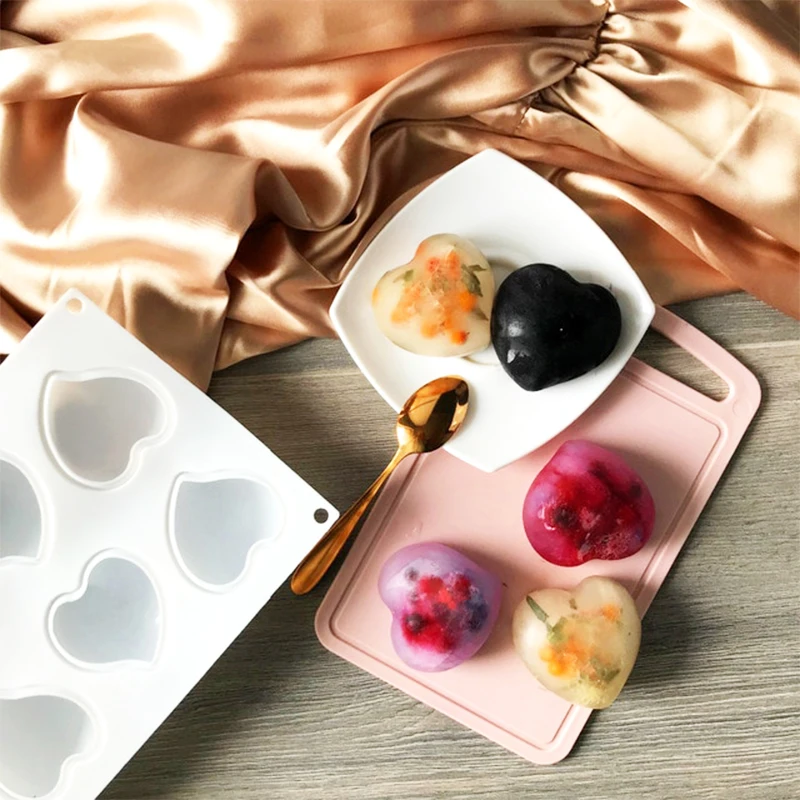 

8 Cell Love Heart Reusbale Silicone Soap Mold for Decorative Soap Making DIY Home Craft Soap Baking Tools