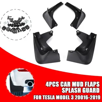 

Autoleader 4Pcs/Set Car Mud Flaps Front Rear Mudguard Splash Guards Fender Mudflaps For Tesla Model 3 20016-2019