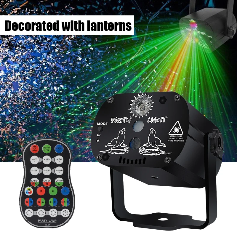 

Portable Laser Show Laser Box Remote RGB Scan Projector LED Strobe Party Stage Lighting Lamp Disco Light DJ Lamp LED Laser