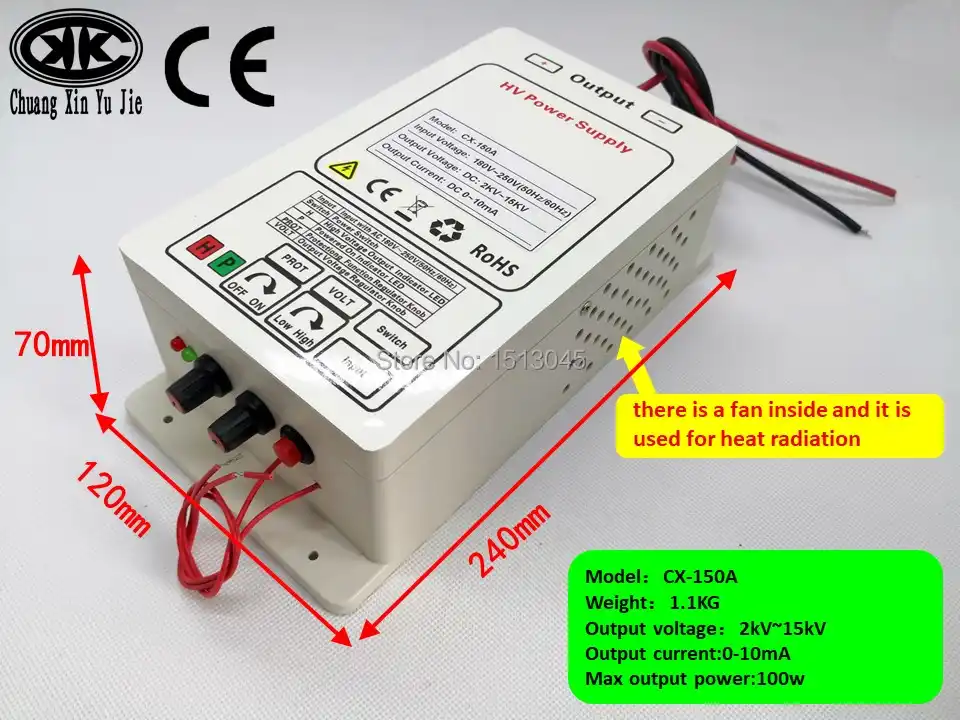 High Voltage Power Supply Fume Purification Power Supply Cx 150a 100w 15000v Air Purifiers Air Ionizer Air Cleaner Generator Silencer Generator Upsgenerations Wall Aliexpress