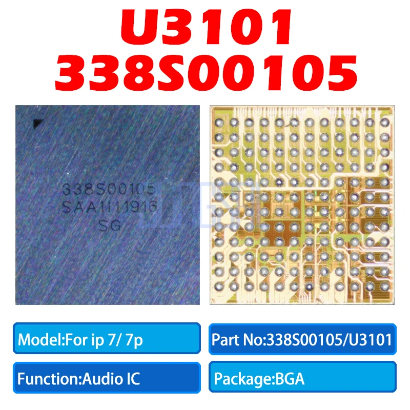 5 шт./лот 100% оригинальный U3101 338S00105 CS42L71 для iphone 7 plus Большой главный аудио кодек ic