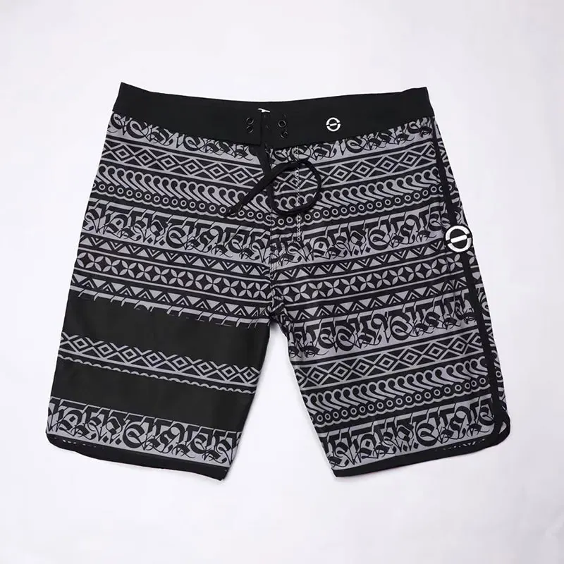 Bohemia Pattern 1 Новые тонкие водоотталкивающие эластичные летние шорты, мужские пляжные шорты, мужские пляжные шорты-бермуды - Цвет: Bohemia Pattern 1