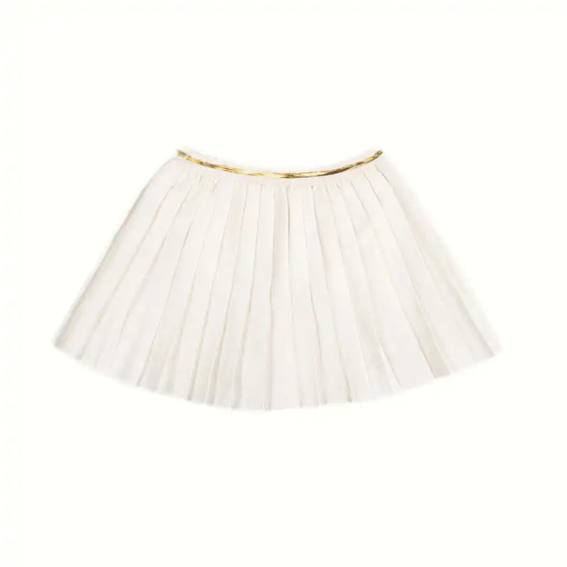 Welaken New 1-12Y Boutique Tutu Skirt Style Solid Pleated Skirt Baby Girl Clothes Autumn Princess Clothes Child Girls Skirts - Цвет: Белый