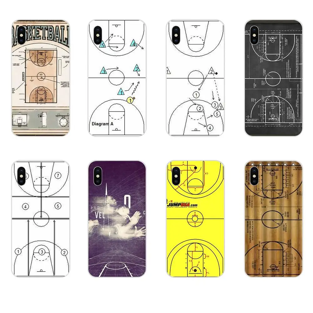 Silicone Cover Bag For Xiaomi Mi3 Mi4 Mi4C Mi4i Mi5 Mi 5S 5X 6 6X 8 SE Pro Lite A1 Max Mix 2 Note 3 4 Basketball Court Diagram | Мобильные
