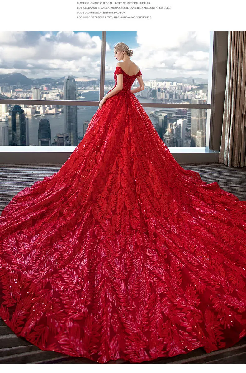 Elegant Off-shoulder Bohemian Noble clothing Custom Made Soft Tulle Lace Bridal Gown Vestidos Plus size Holiday clothing