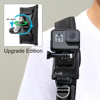 

QIUNIU 360 Degree Rotary Quick Release Backpack Strap Belt Buckle Mount Adapter for GoPro Hero 8 7 6 5 4 3 for DJI Osmo Action