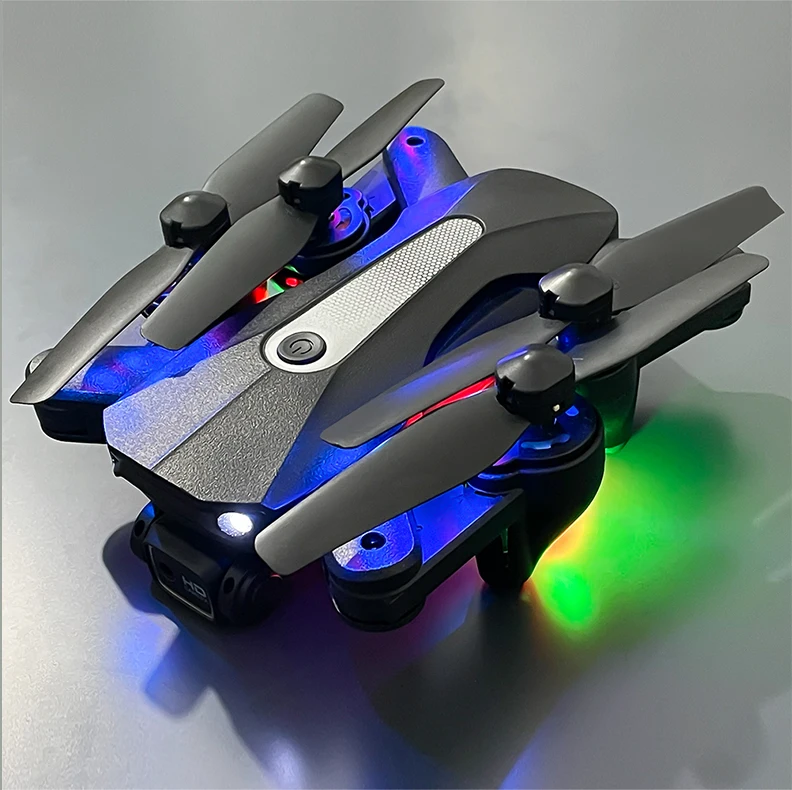 KY608 RC Drone With 4K Dual HD Camera LED Lights Aerial Photography Smart Follow Optical Flow Positioning Quadcopter Aircraf RC Helicopters classic