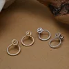 Micro Pave Zircon Front And Back Circle Stud Earrings For Women 2022 New Jewelry Delicate Earings Wholesale ► Photo 2/6