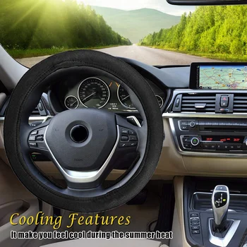 

Heating Steering Wheel Covers 12V Auto Steering Covers Warmer Car Steering Protective Sleeve Suit for Steering Wheels of 14.5 in