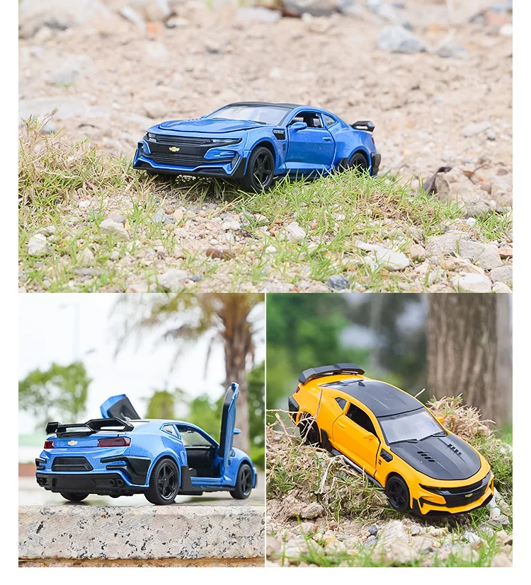 Chevrolet Bumblebee 1:32 модель автомобиля из сплава со звуком и светильник детская игрушка модель автомобиля Рождественский подарок на день рождения