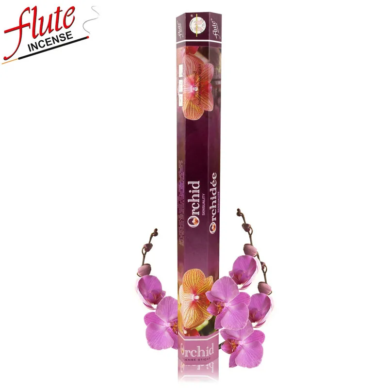 Orchid Флейта 20 палочек/упаковка вишня ароматическая специя Порошковая палочка ладан ручной работы из индийского сжигания в гостиной для йоги - Аромат: Orchid