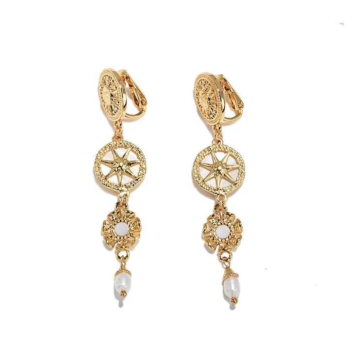 Новинка, колье Van Cleef, серия Sicily Sunshine, золотое ожерелье «солнце», длинные серьги, европейский и американский минимализм, St