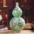Ceramic Vase Peony Patteer Vase Peony Green Glaze Pastel Porcelain Home TV Cabinet Decoration Craft Ornaments 7