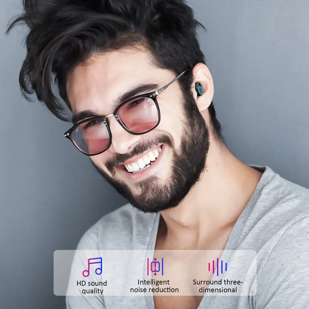 X6 Wireless 5.0 9D Stereo Earphone Wireless Earphones IPX7 Waterproof Earphones 3000mAh LED Smart Power Bank