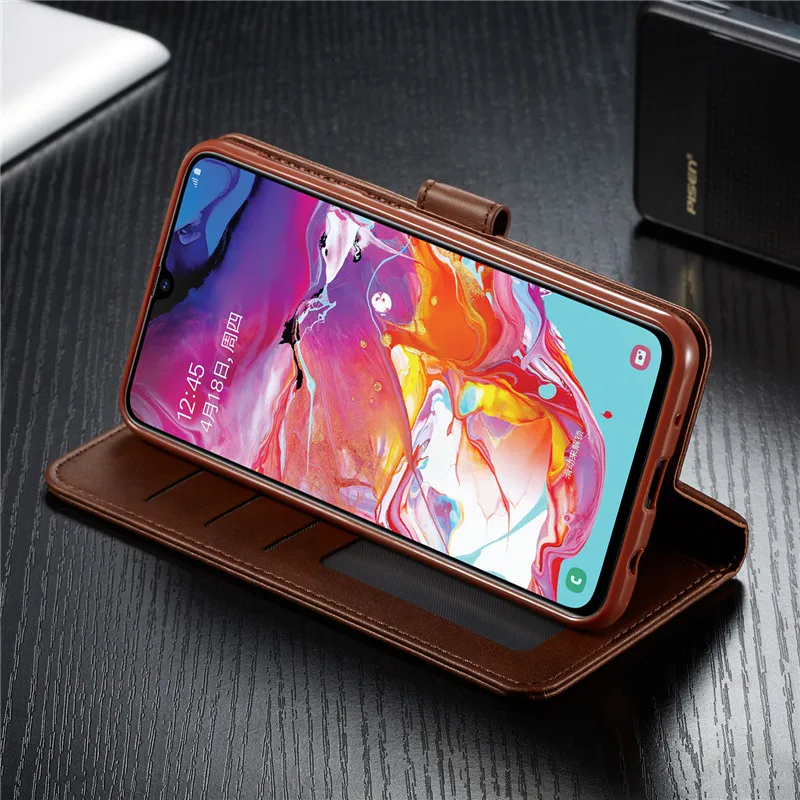 Luxury Leather Wallet Flip Cover with Stand and Card Holder