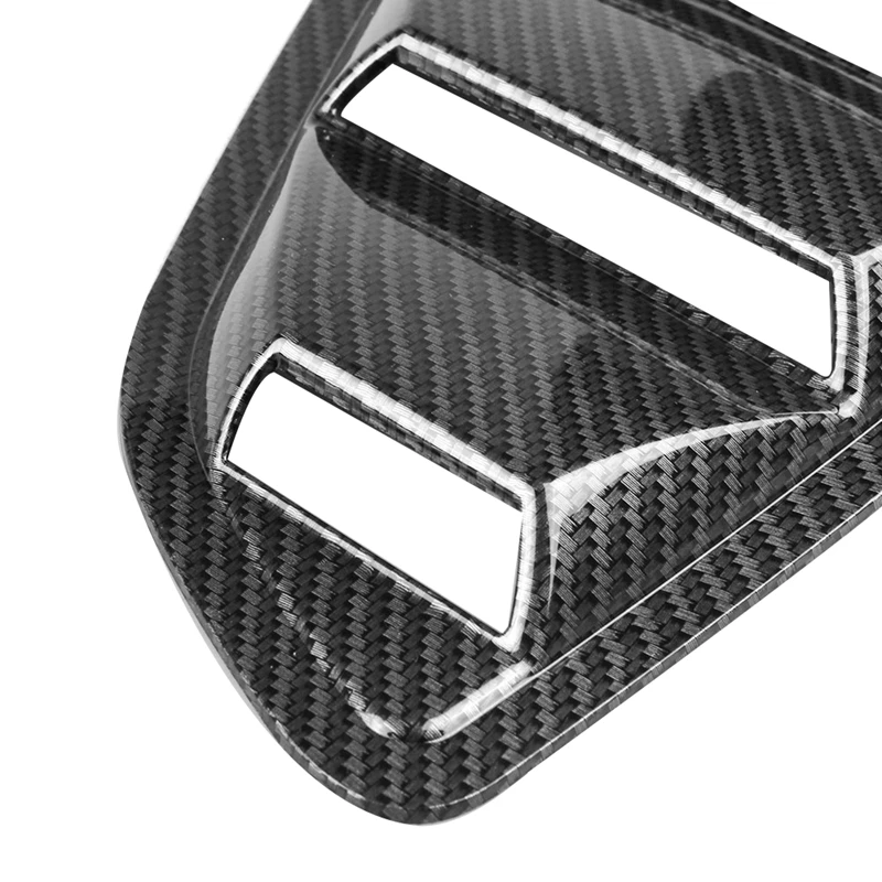 2 шт углеродное волокно вид Стиль 1/4 четверти автомобиля боковое окно совок крышка пять слот открытые жалюзи крышка вентиляционное отверстие для Mustang