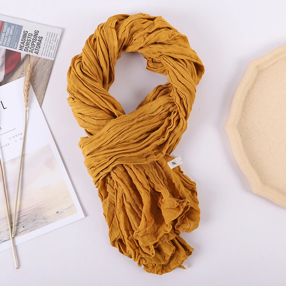 Style Linen Cotton Tassel Scarf Men Scarf For Bufandas Solider Color Spring Autumn Warm Soft Kroean Style Scarves 4