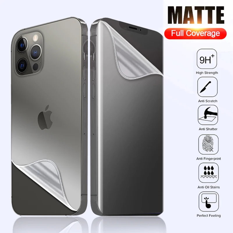 Матовая Гидрогелевая пленка для iPhone 11 12 13 Pro Max защита экрана Mini 7 8 6 6S Plus X XR XS SE 2020
