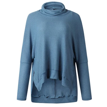 

High collar irregular sweater