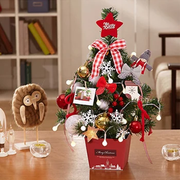 

Mini Christmas tree ornament For Desktop Tree 50CM Christmas Ornaments For Home Xmas Decoration Hanging Tree Decoration