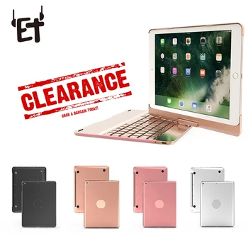 

360 Degree Rotatable Bluetooth Keyboard Case for iPad 9.7 inch Colorful Backlight Wireless Bluetooth Keyboard Cover Clearance