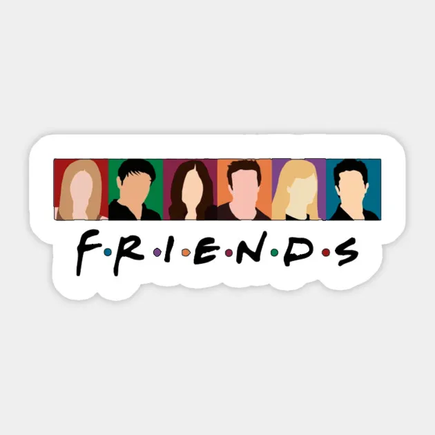 

Friends tv show funny Creative badges DIY decorative stickers Cartoon PC wall notebook phone Home garden pegatinas Toys