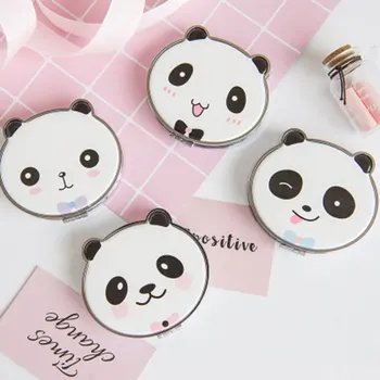 

Pocket Mirrors Make Up Mirror New Style Mini Cute Panda Cat for Girls Student Portable Two-side Folding Cosmetic Makeup Mirror