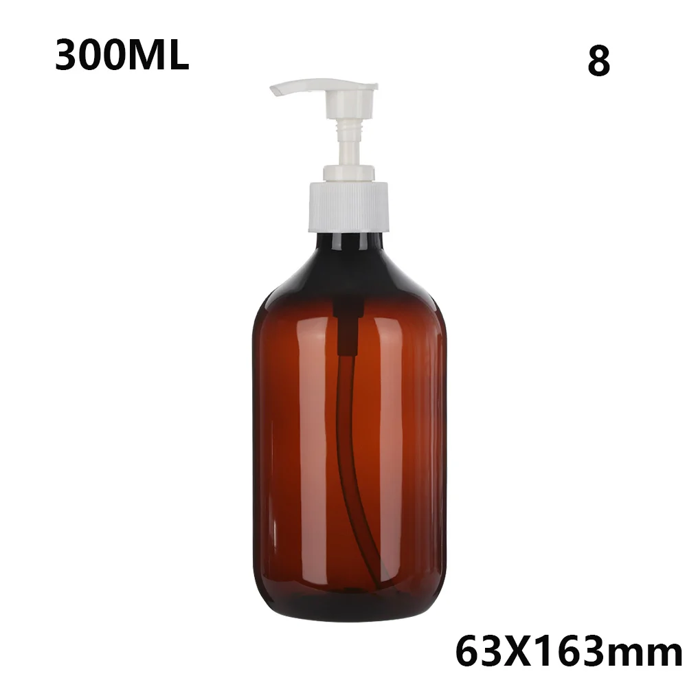 300/500 мл пластиковый дозатор для мыла ручной насос круглой формы с длинной шеей с винтовая насосная бутылка лосьон уход шампунь влаги Contai - Цвет: 8
